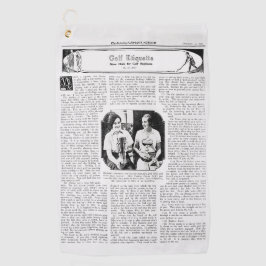 ヴィンテージ1930のゴルフエチケット用ゴルフタオル ゴルフタオル