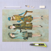 ヴィンテージ1930のファッションイラストレーション 薄葉紙 (クラフト)