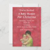 ヴィンテージ1930の母親が子供の赤ちゃんシャワーを保持 招待状 (正面)