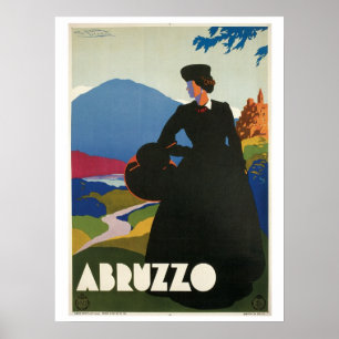 ヴィンテージ1930アブルッツォイタリアン旅行広告 ポスター