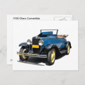 ヴィンテージ1930シボイ形転換自動車 ポストカード (正面/裏面)