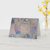 ヴィンテージ1930ズドレスデンプレートノテカード カード (黄色い花)