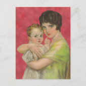 ヴィンテージ1930年の母の持ちベビー母の日 ポストカード (正面)