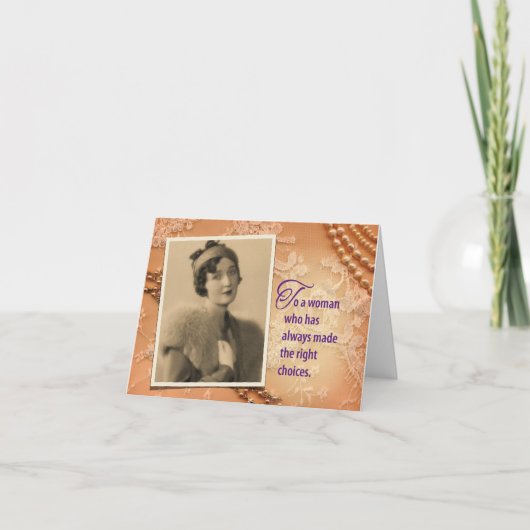 ヴィンテージ1930年の誕生日ギフトカードホルダー カード (正面)