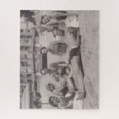 ヴィンテージ1930年代のビーチフランスの夏休み ジグソーパズル (縦)