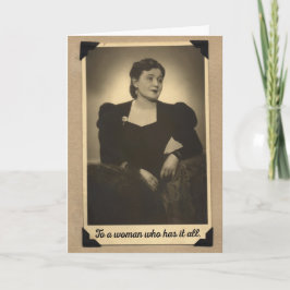 ヴィンテージ1930年代の女性が持っている全誕生日 カード