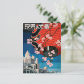 ヴィンテージ1930年代の日本のさくらんぼ ポストカード (スタンド正面)