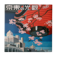 ヴィンテージ1930年代の東京日本旅行ポスタータイル