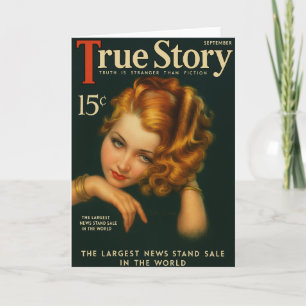 ヴィンテージ1930年代のTrue Story誌グリーティングカード カード