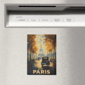 ヴィンテージ1930年代パリ旅行ポスターエッフェルタワー マグネット (インサイチュ (食洗機))