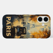 ヴィンテージ1930年代パリ旅行ポスターエッフェルタワー Case-Mate iPhoneケース (裏面 (横))