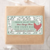 ヴィンテージ1930年代ボタニカルファームデザインヘンエッグカートン ラベル (インサイチュ)