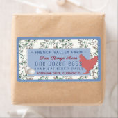 ヴィンテージ1930年代ボタニカルファームデザインヘンエッグカートン ラベル (インサイチュ)
