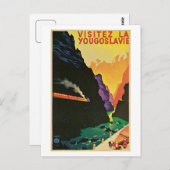 ヴィンテージ1930年代ユーゴスラビア旅行広告 ポストカード (正面/裏面)