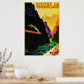 ヴィンテージ1930年代ユーゴスラビア観光客旅行芸術を訪問 ポスター (キッチン)