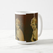 ヴィンテージ1930年代レディースファッションマグカップ コーヒーマグカップ (正面右)