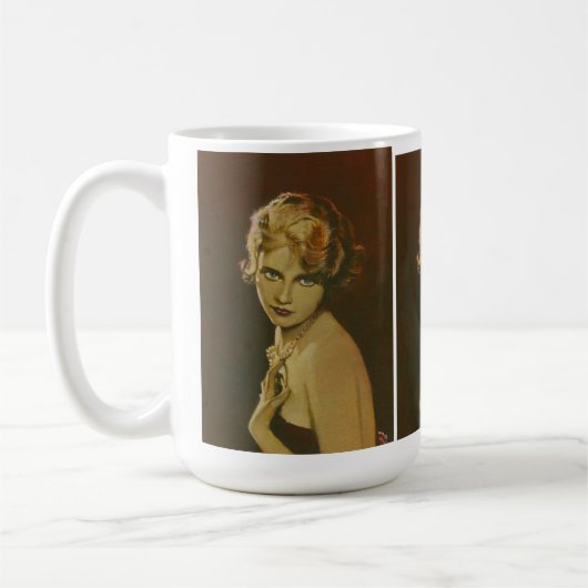 ヴィンテージ1930年代レディースファッションマグカップ コーヒーマグカップ (左)