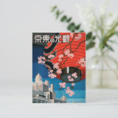 ヴィンテージ1930年代東京ジャパントラベルポスター ポストカード (スタンド正面)