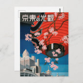 ヴィンテージ1930年代東京ジャパントラベルポスター ポストカード (正面/裏面)