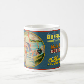 ヴィンテージ1930-40s旅行アメリカ合衆国テーマ コーヒーマグカップ
