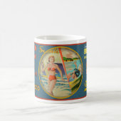 ヴィンテージ1930-40s旅行アメリカ合衆国テーマ コーヒーマグカップ (中央)