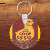 「ヴィンテージ1930 Co-Op Chick ad」 キーホルダー (正面)