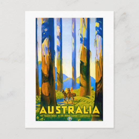 ヴィンテージ1930 Percy Trompfオーストラリア旅行サイト ポストカード (正面)