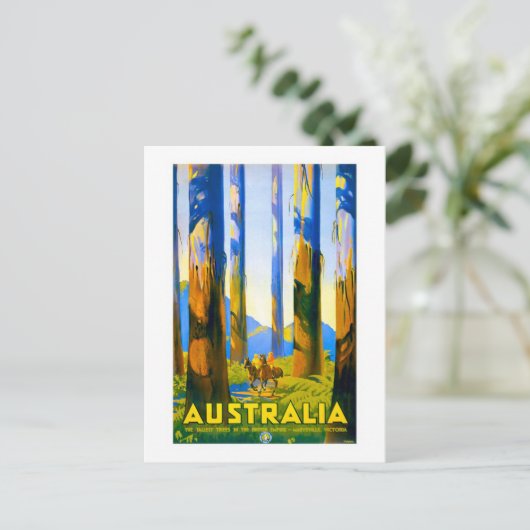 ヴィンテージ1930 Percy Trompfオーストラリア旅行サイト ポストカード (スタンド正面)