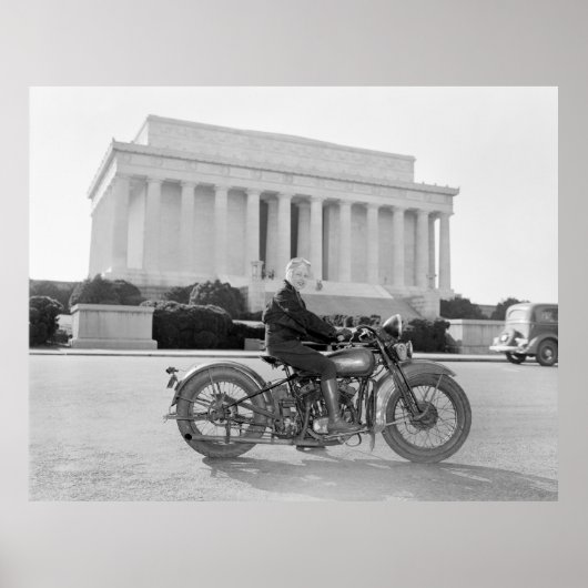 ヴィンテージ1930sオートバイママ ポスター (正面)