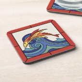 ヴィンテージ1930sカタリナアイランドタイルセット コースター (左側)