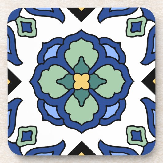 ヴィンテージ1930sカタリーナ島タイルセット コースター (正面)