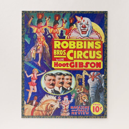 ヴィンテージ1930Sサーカスプログラム ジグソーパズル (縦)