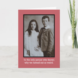 ヴィンテージ1930s風変わり兄弟姉妹誕生日ユーモアのカード カード