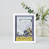 ヴィンテージ1931クナード線ビクトリア滝トラベルポス ポストカード (スタンド正面)