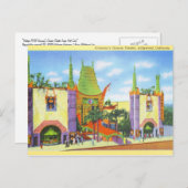 ヴィンテージ1931グラウマン劇場中国の劇場 ポストカード (正面/裏面)