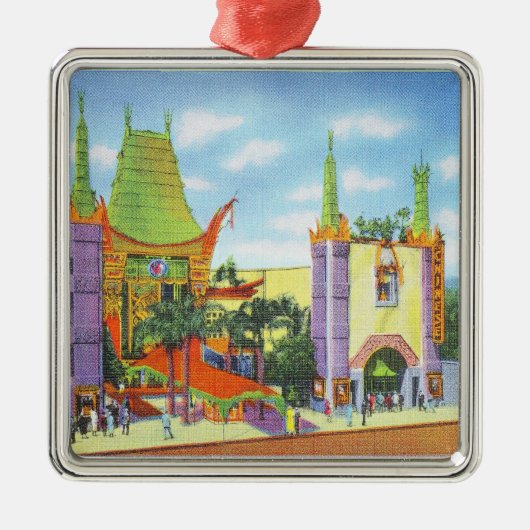 ヴィンテージ1931グラウマン劇場中国の劇場 メタルオーナメント (正面)