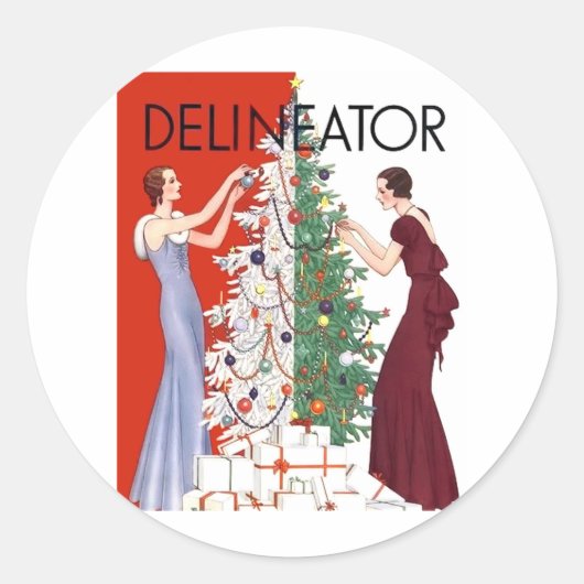 ヴィンテージ1932クリスマス ラウンドシール (正面)