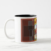 ヴィンテージ1932年模型航空等イラストレーション ツートーンマグカップ (左)