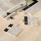 ヴィンテージ1932年素晴らしロサンゼルス復元地図 ジグソーパズル (側面)