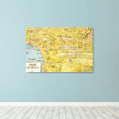 ヴィンテージ1932素晴らしロサンゼルス復元地図 キャンバスプリント (インサイチュ (ウッドフロア))