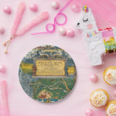 ヴィンテージ1932 Oregon Trail Restored Map ペーパープレート (パーティー)