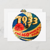 ヴィンテージ1933世界の公正な世紀の進歩と芸術 ポストカード (正面/裏面)