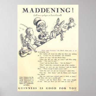 ヴィンテージ1933 ad、GUINNESS用 ポスター