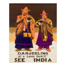 ヴィンテージ1934参照インドDarjeeling Lamaダンス旅行