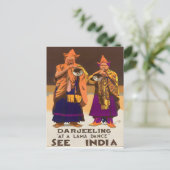 ヴィンテージ1934参照インドDarjeeling Lamaダンス旅行 ポストカード (スタンド正面)