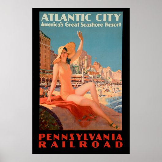 ヴィンテージ1935 – アトランティックシティポスター ポスター (正面)