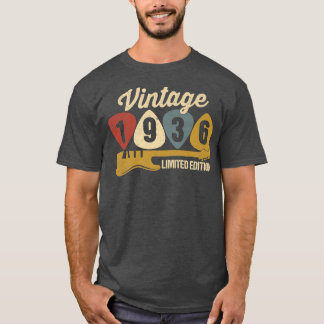 ヴィンテージ1936誕生日レトロギター86誕生日P Tシャツ
