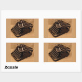 ヴィンテージ1937アンダーウッドタイプライターステッカー 長方形シール (シート)