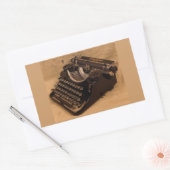 ヴィンテージ1937アンダーウッドタイプライターステッカー 長方形シール (封筒)