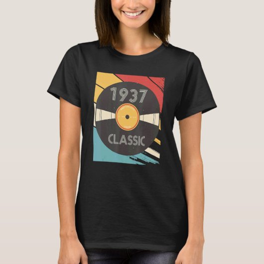 ヴィンテージ1937クラシック誕生年re tシャツ (正面)